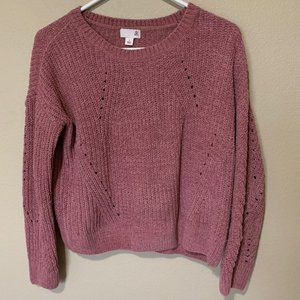 SO Juniors' Size Small Pink Pullover Sweater